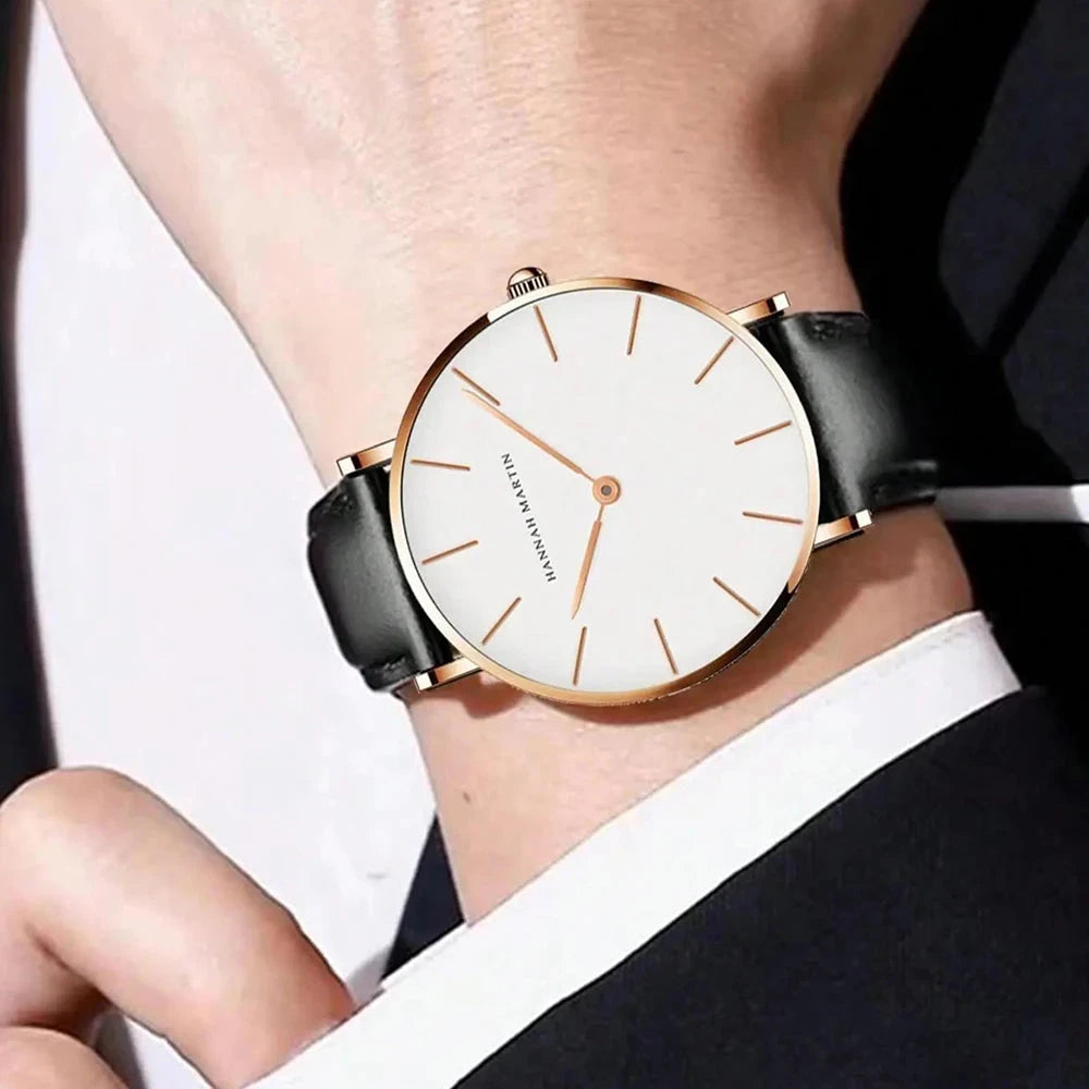 Elegant Men's Leather High-Precision Watch - Amsterdam Elegant Men's Leather High-Precision Watch - Amsterdam 