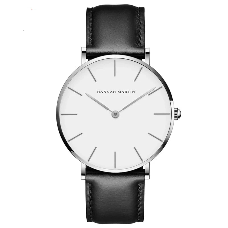 Elegant Men's Leather High-Precision Watch - Amsterdam Elegant Men's Leather High-Precision Watch - Amsterdam Black Classic