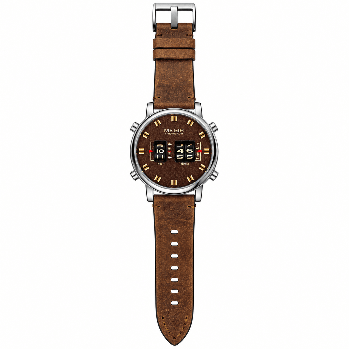 Elegant Men's Watch – Quartz Movement and Leather Strap | RAVELLOR 