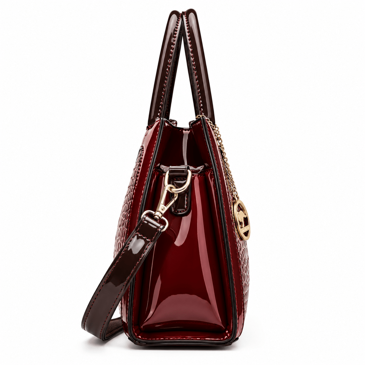 Elegant Women's Croc-Embossed Leather Bag with Minimalist Style – Valentine Elegant Women's Croc-Embossed Leather Bag with Minimalist Style – Valentine 