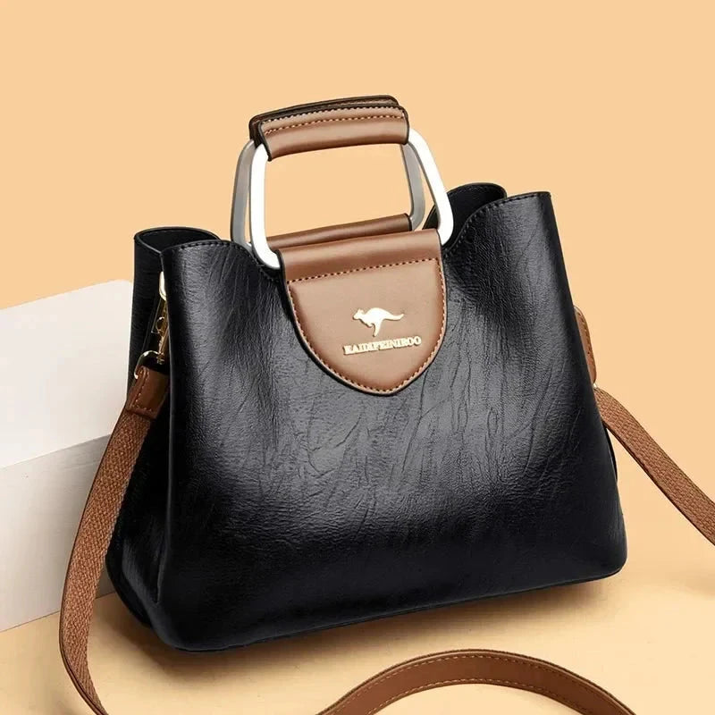 Elegant Women's Leather Bag with Multiple Compartments - Madeleine Elegant Women's Leather Bag with Multiple Compartments - Madeleine 