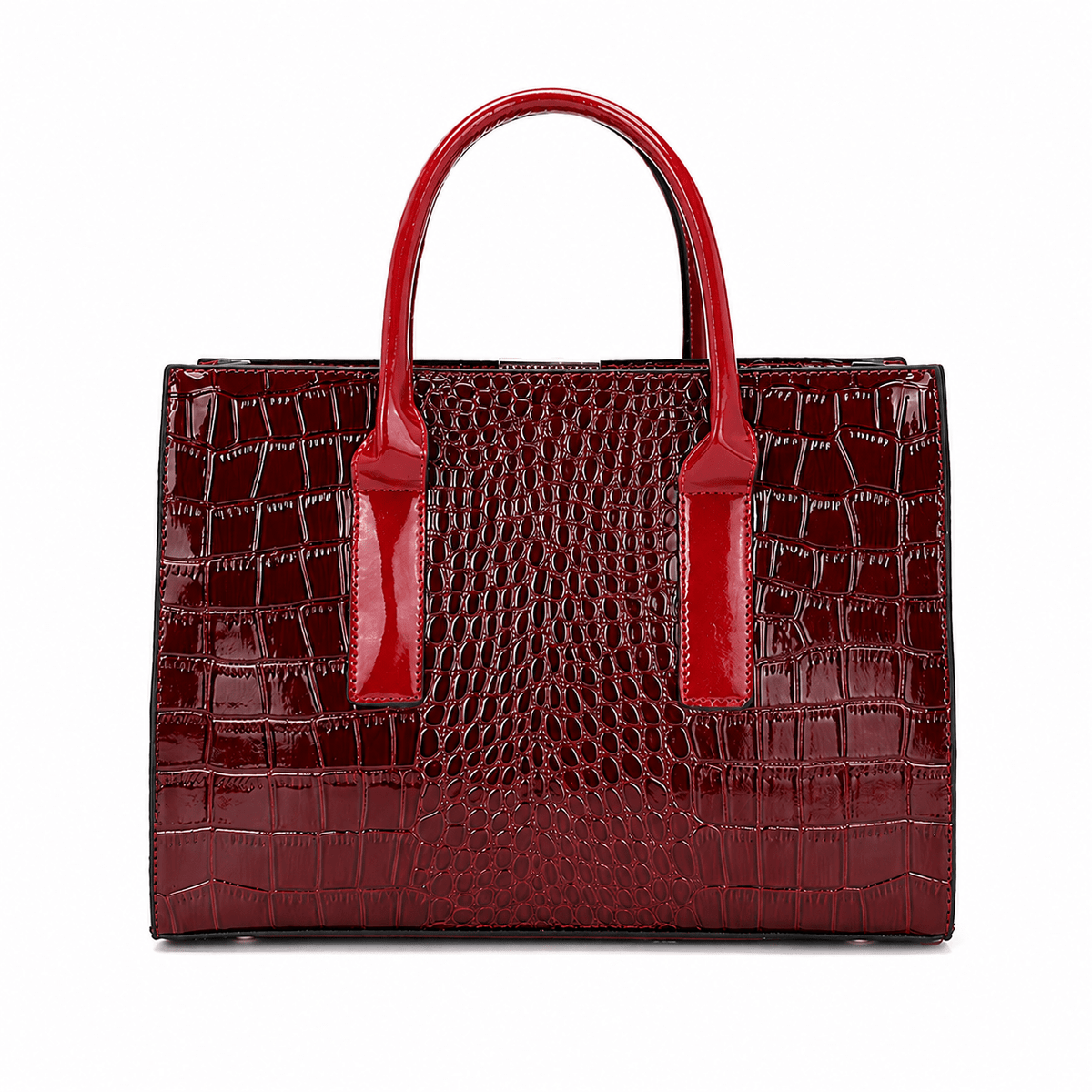 Elegant Women's Leather Handbag — Large Capacity & Crocodile Texture | Bellarine Elegant Women's Leather Handbag — Large Capacity & Crocodile Texture | Bellarine 