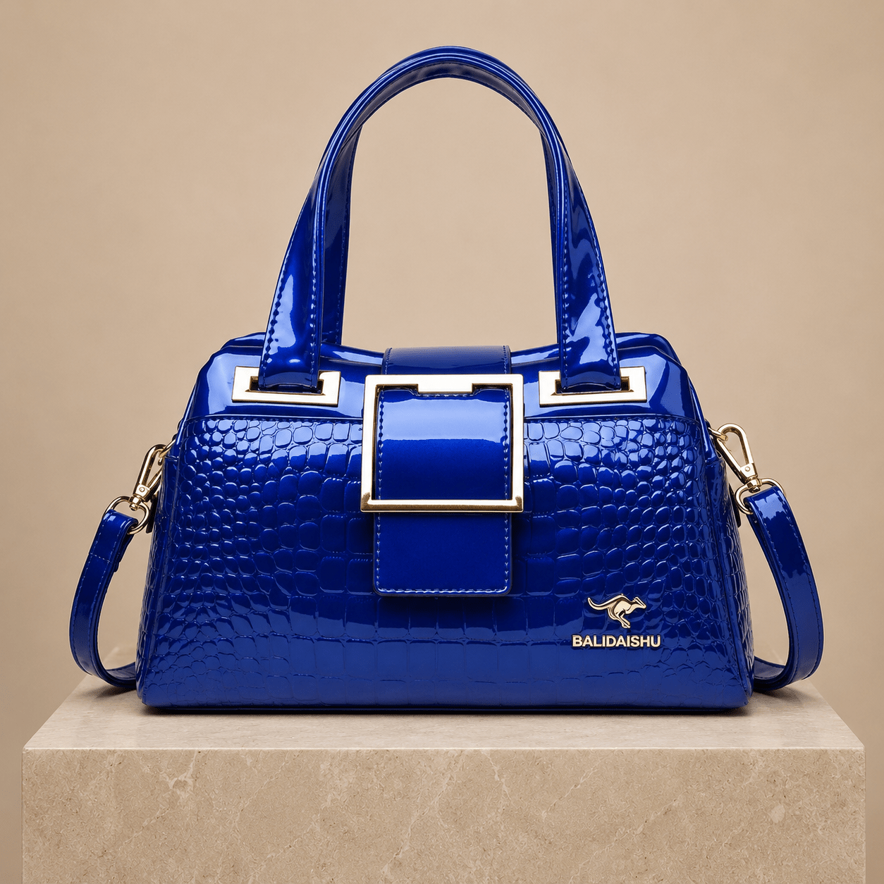 Elegant Women's Leather Handbag with Crocodile Texture – Carézia Elegant Women's Leather Handbag with Crocodile Texture – Carézia Mavietto 