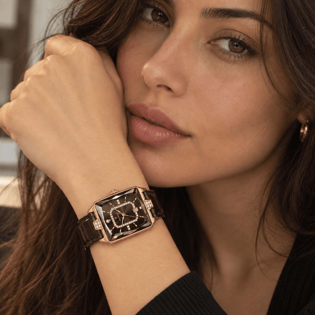 Elegant Women’s Rectangular Leather Watch with Luxurious Design – Catherine Lux Elegant Women’s Rectangular Leather Watch with Luxurious Design – Catherine Lux 