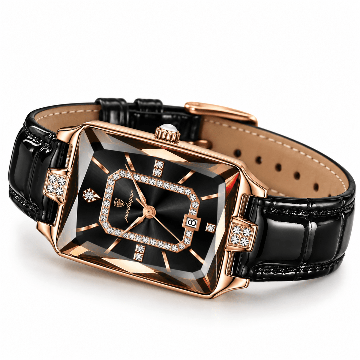 Elegant Women’s Rectangular Leather Watch with Luxurious Design – Catherine Lux Elegant Women’s Rectangular Leather Watch with Luxurious Design – Catherine Lux 