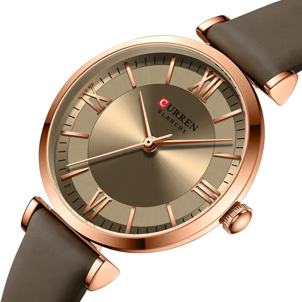Elegant Women's Watch – Classic Design with Leather Strap – Elara Lumière Elegant Women's Watch – Classic Design with Leather Strap – Elara Lumière 