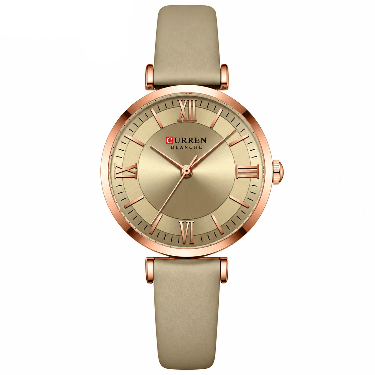 Elegant Women's Watch – Classic Design with Leather Strap – Elara Lumière Elegant Women's Watch – Classic Design with Leather Strap – Elara Lumière Khaki