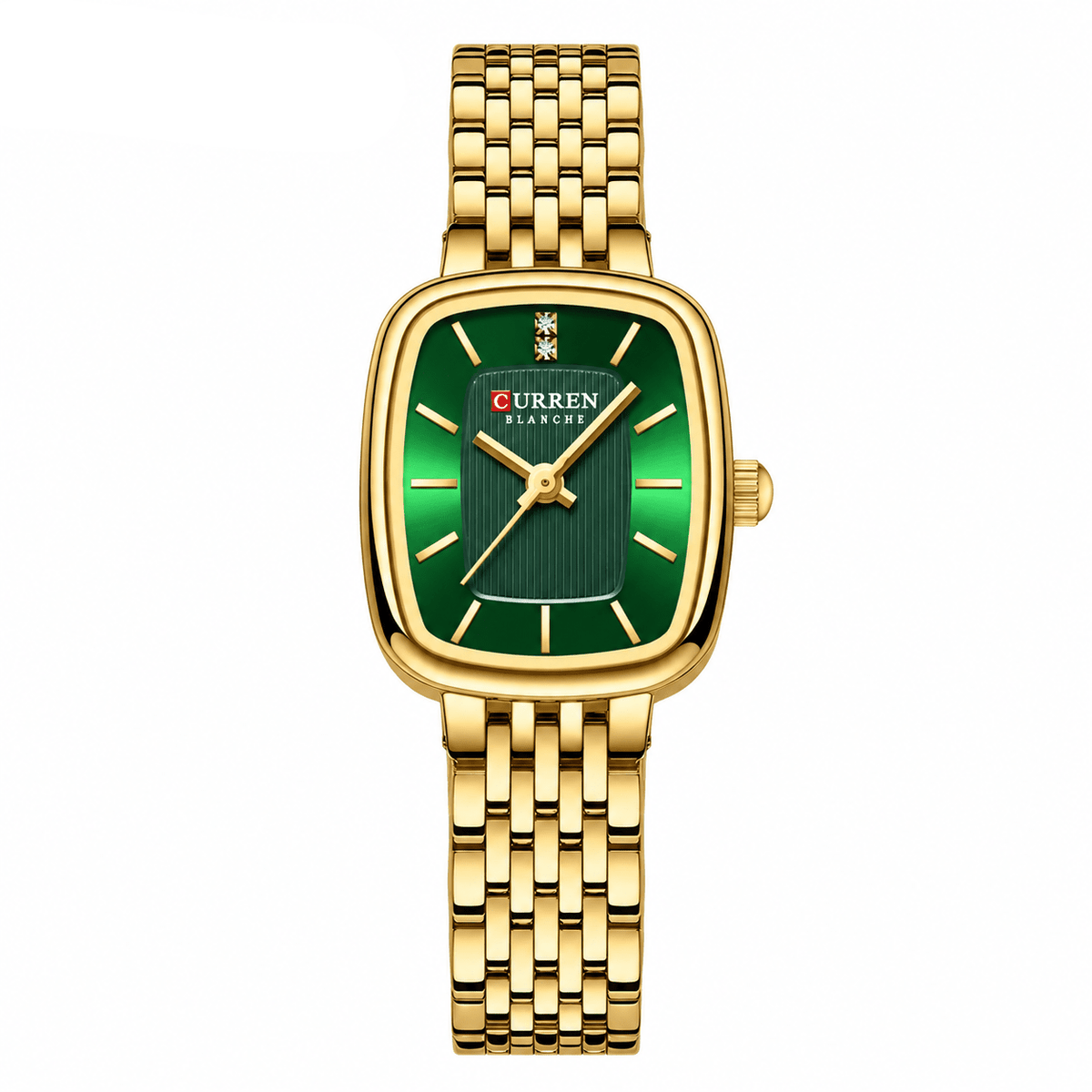 Elegant Women's Watch with Square Dial, Quartz Movement & Sophisticated Design | Daisy Étoile Elegant Women's Watch with Square Dial, Quartz Movement & Sophisticated Design | Daisy Étoile Green