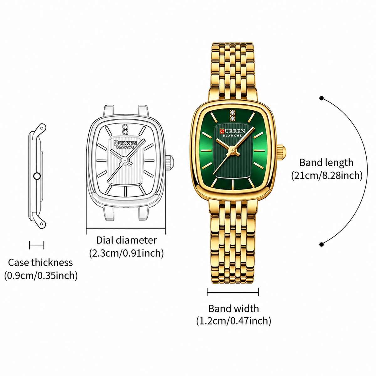 Elegant Women's Watch with Square Dial, Quartz Movement & Sophisticated Design | Daisy Étoile Elegant Women's Watch with Square Dial, Quartz Movement & Sophisticated Design | Daisy Étoile 