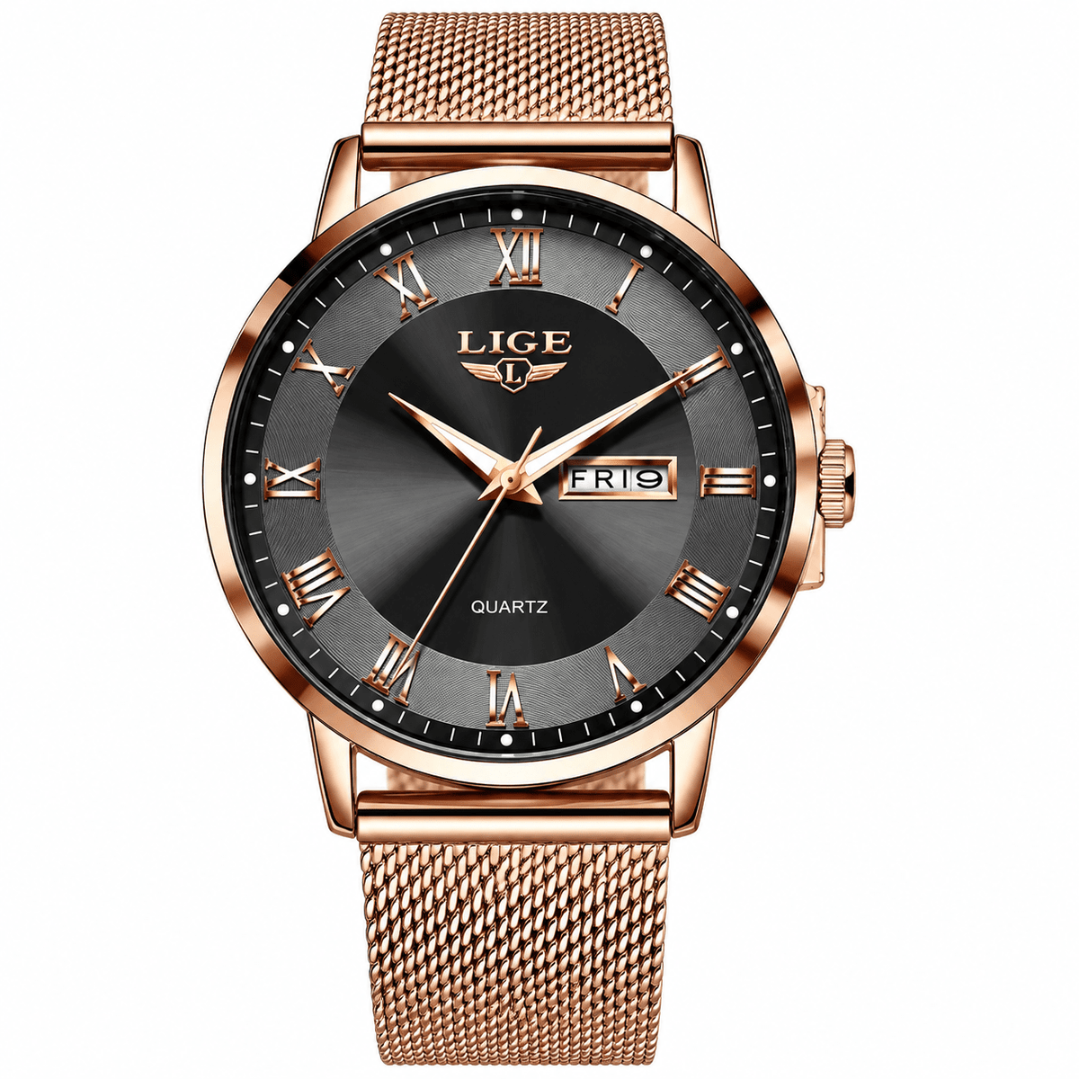 Elegant Women's Watch with Stainless Steel Bracelet and Classic Roman Numeral Dial – Estelle Majeste 