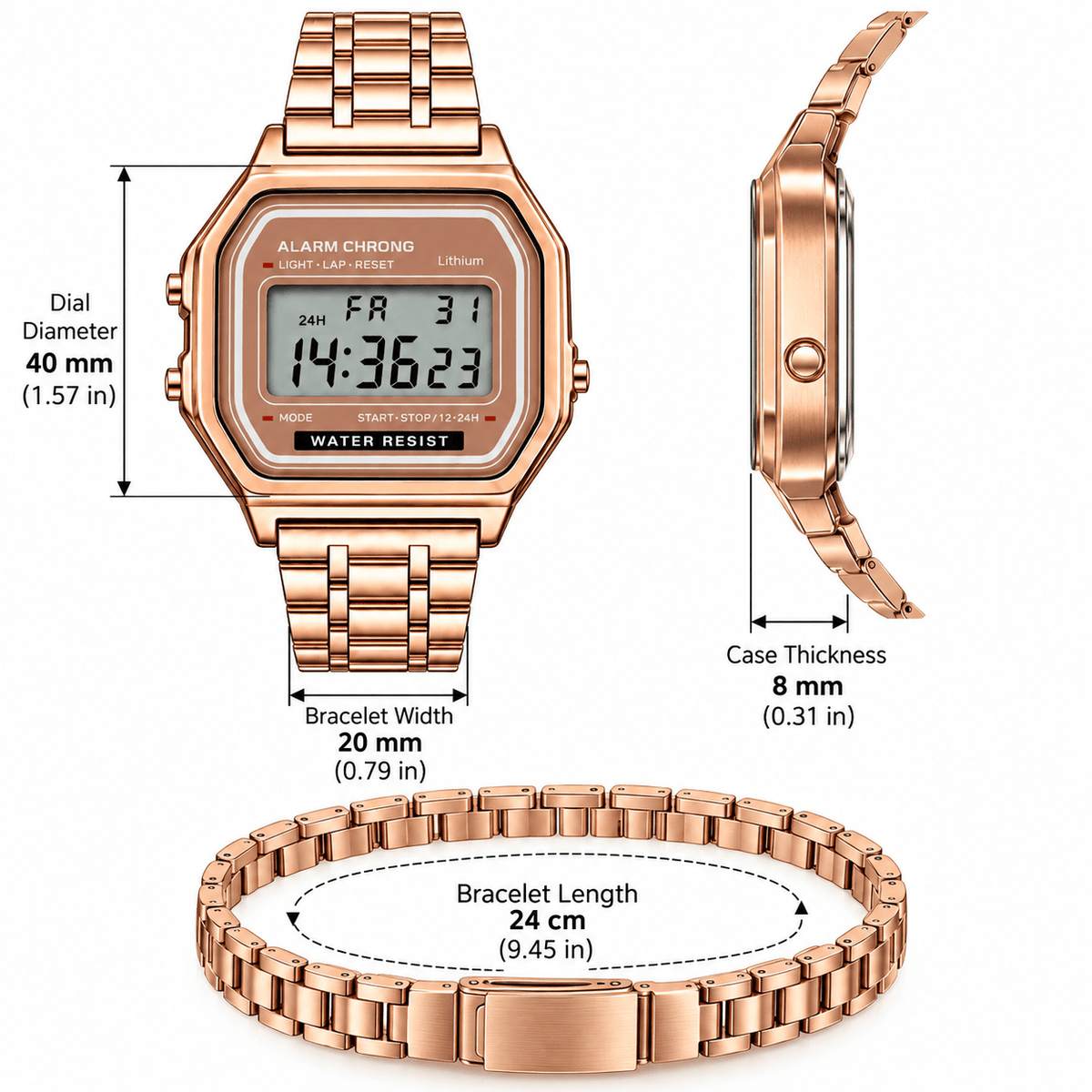 Elegant Women's Watch with Stainless Steel Bracelet – Classic, Delicate & Minimalist | Sarah Velora Elegant Women's Watch with Stainless Steel Bracelet – Classic, Delicate & Minimalist | Sarah Velora 