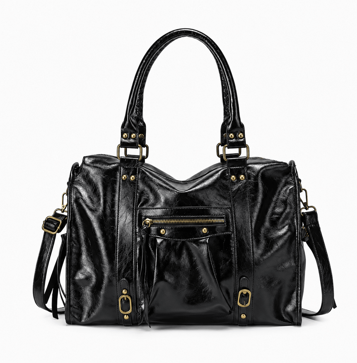 Fashion Large Capacity Women's Leather Tote Bag — Eudalia Fashion Large Capacity Women's Leather Tote Bag — Eudalia Black