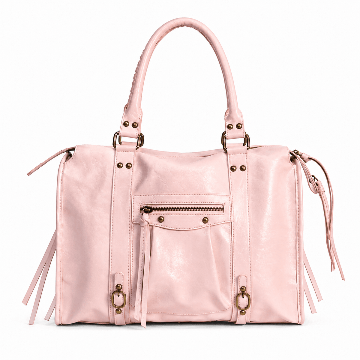 Fashion Large Capacity Women's Leather Tote Bag — Eudalia Fashion Large Capacity Women's Leather Tote Bag — Eudalia Pink