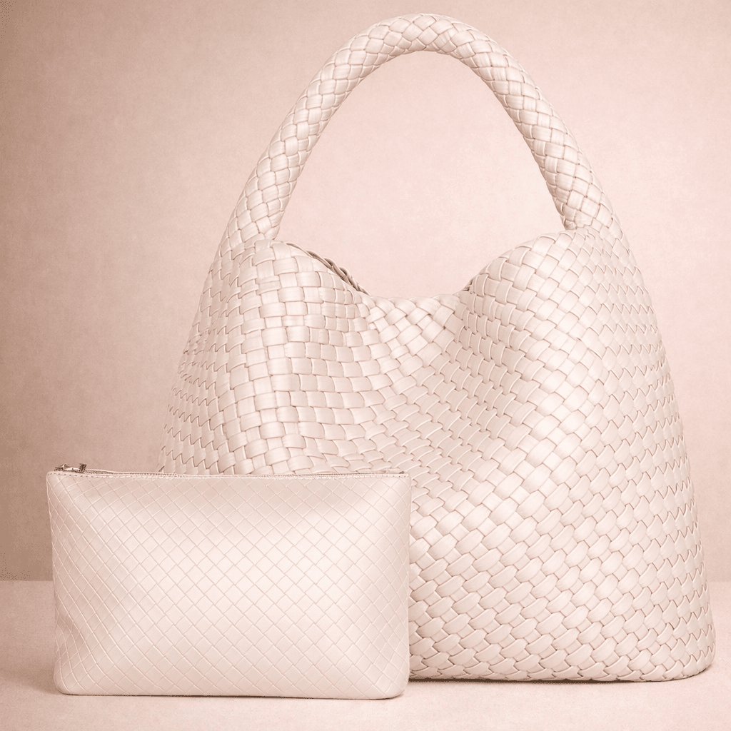 Large Capacity Elegant Women's Woven Leather Tote Bag - Ophelia Large Capacity Elegant Women's Woven Leather Tote Bag - Ophelia 