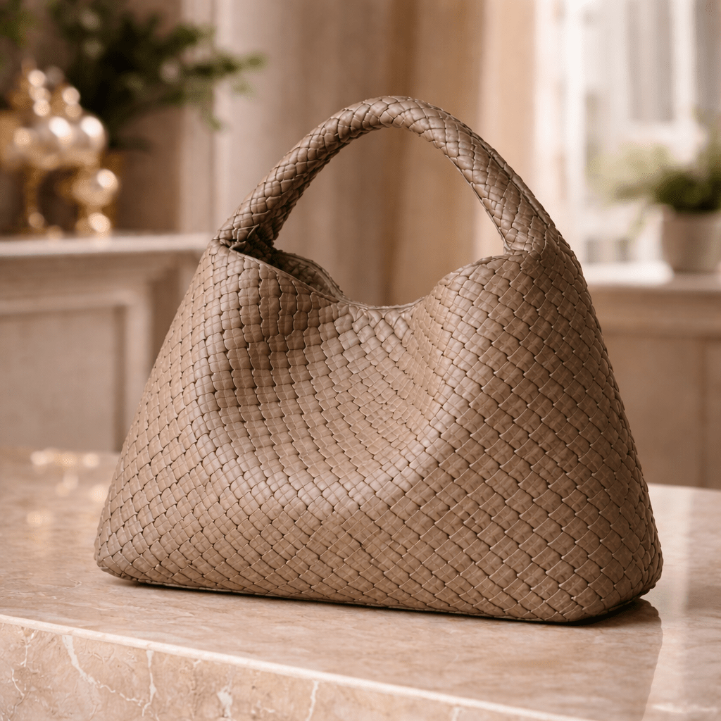 Large Capacity Elegant Women's Woven Leather Tote Bag - Ophelia Large Capacity Elegant Women's Woven Leather Tote Bag - Ophelia 