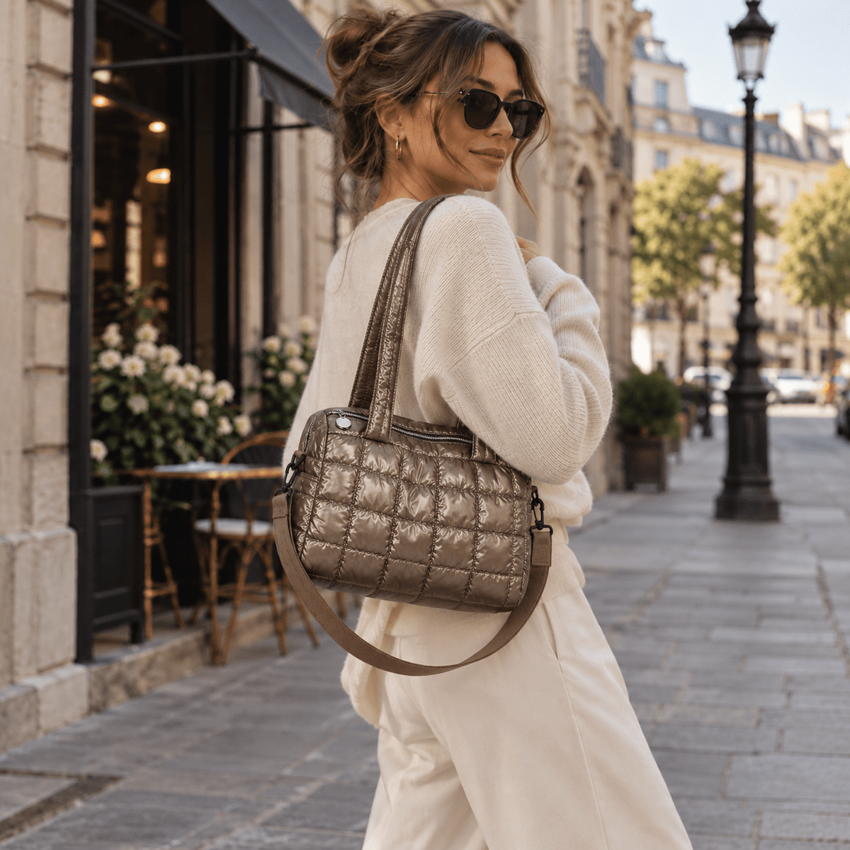 Large-Capacity Quilted Women's Bag with Versatile Design – LEONTINE Large-Capacity Quilted Women's Bag with Versatile Design – LEONTINE 