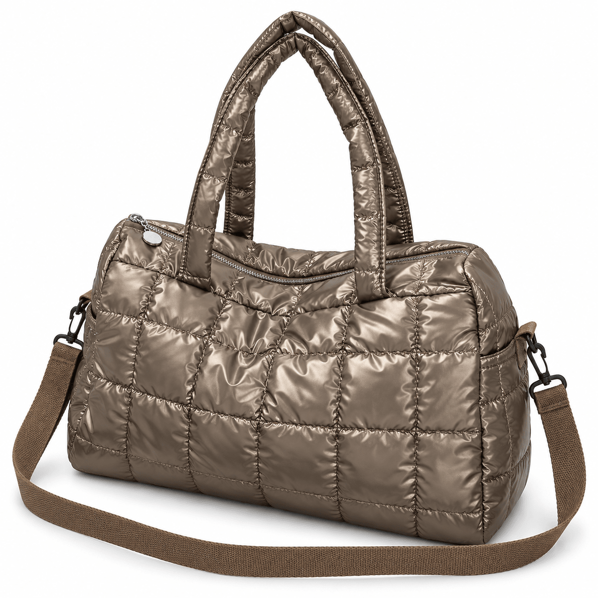 Large-Capacity Quilted Women's Bag with Versatile Design – LEONTINE Large-Capacity Quilted Women's Bag with Versatile Design – LEONTINE Champagne