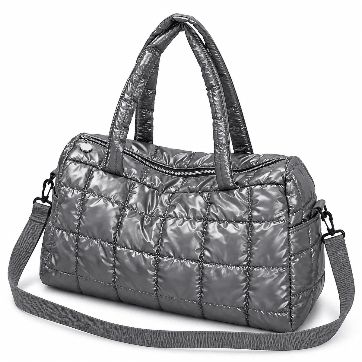 Large-Capacity Quilted Women's Bag with Versatile Design – LEONTINE Large-Capacity Quilted Women's Bag with Versatile Design – LEONTINE Gray