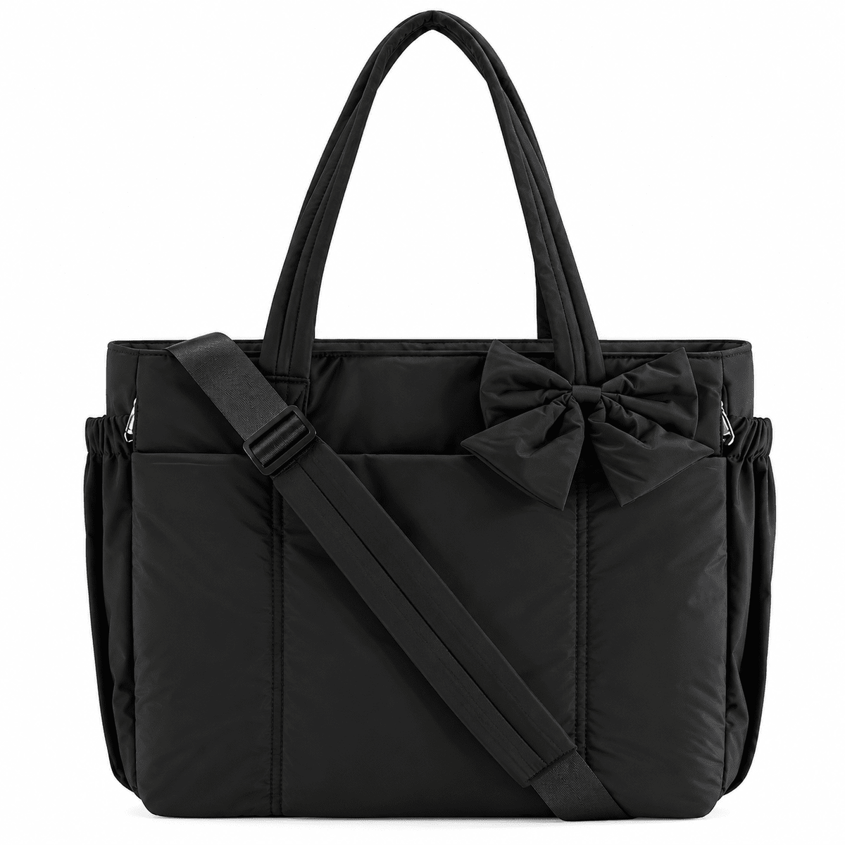 Large-Capacity Quilted Women's Tote Bag with Crossbody Strap and Charming Design – Rosellea 