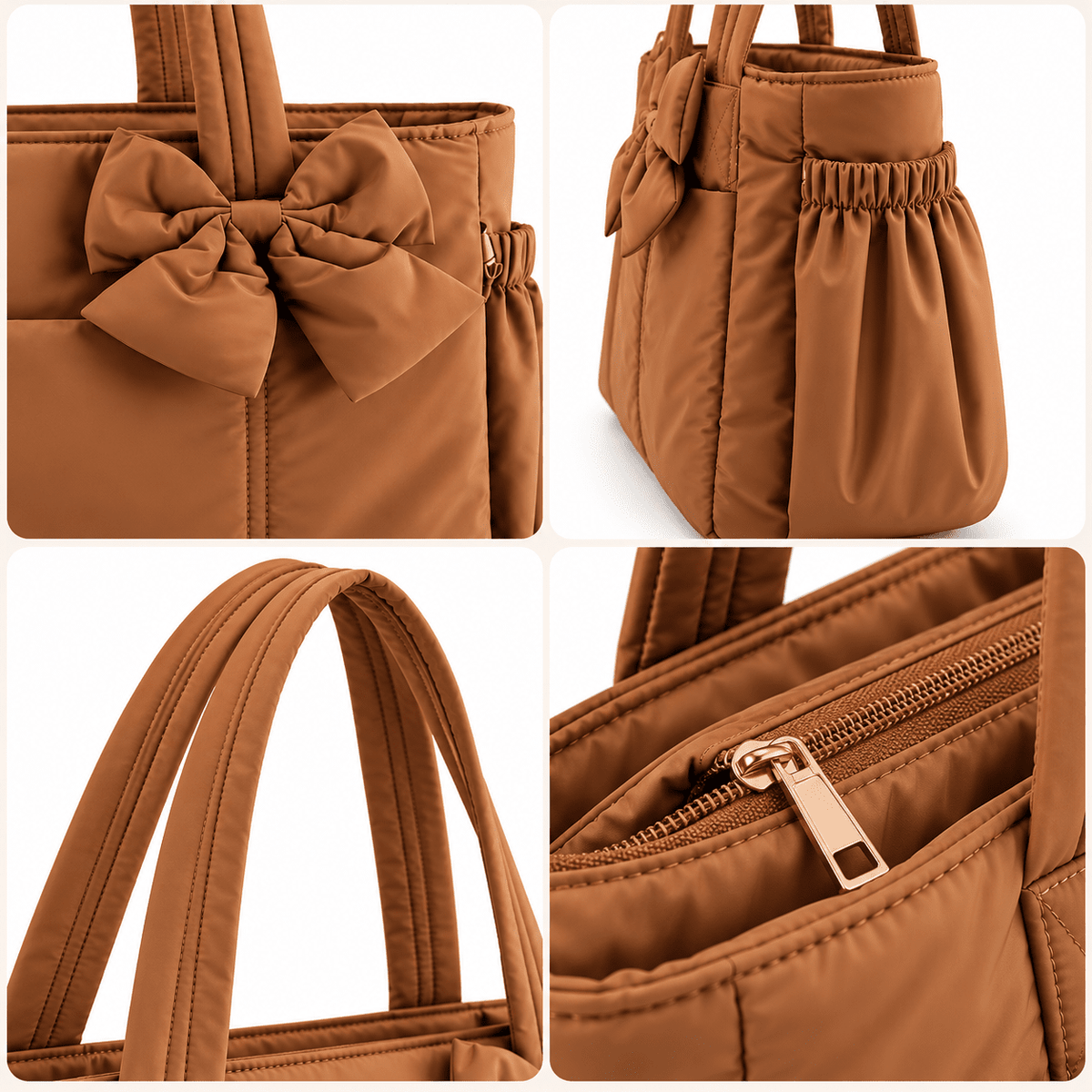Large-Capacity Quilted Women's Tote Bag with Crossbody Strap and Charming Design – Rosellea Large-Capacity Quilted Women's Tote Bag with Crossbody Strap and Charming Design – Rosellea 