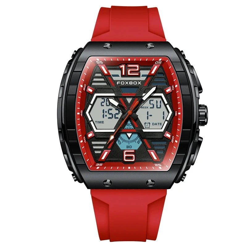 LIGE Digital Men Military Watch 50m Waterproof Wristwatch LED Quartz Clock Sport Watch Male Big Watches Men Relogios Masculino Mavietto Red China Mainland 