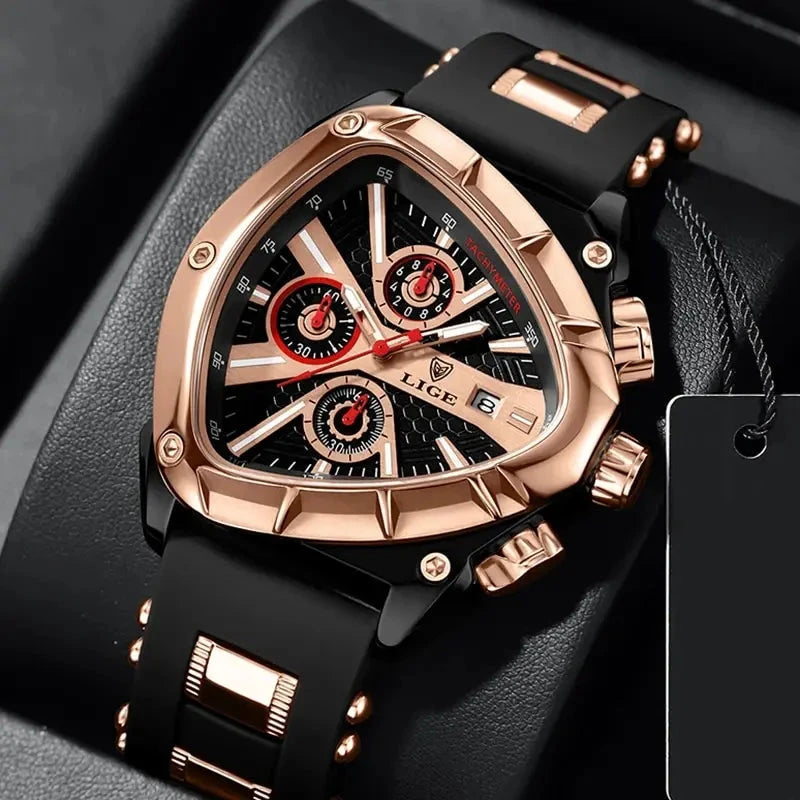 LIGE Original Luxury Men Watch Waterproof Sport Mens Quartz Wrist Watches Business Big Dial Wristwatches Relogio Masculino+BOX Mavietto Store 