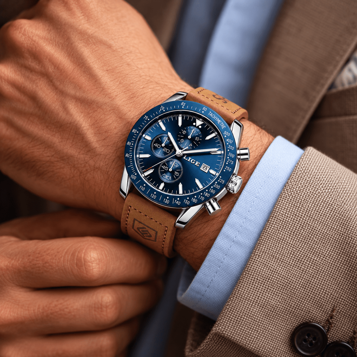 Luxury Men's Leather Watch – Elegant Design and Premium Finish – MONTARIAN Luxury Men's Leather Watch – Elegant Design and Premium Finish – MONTARIAN 