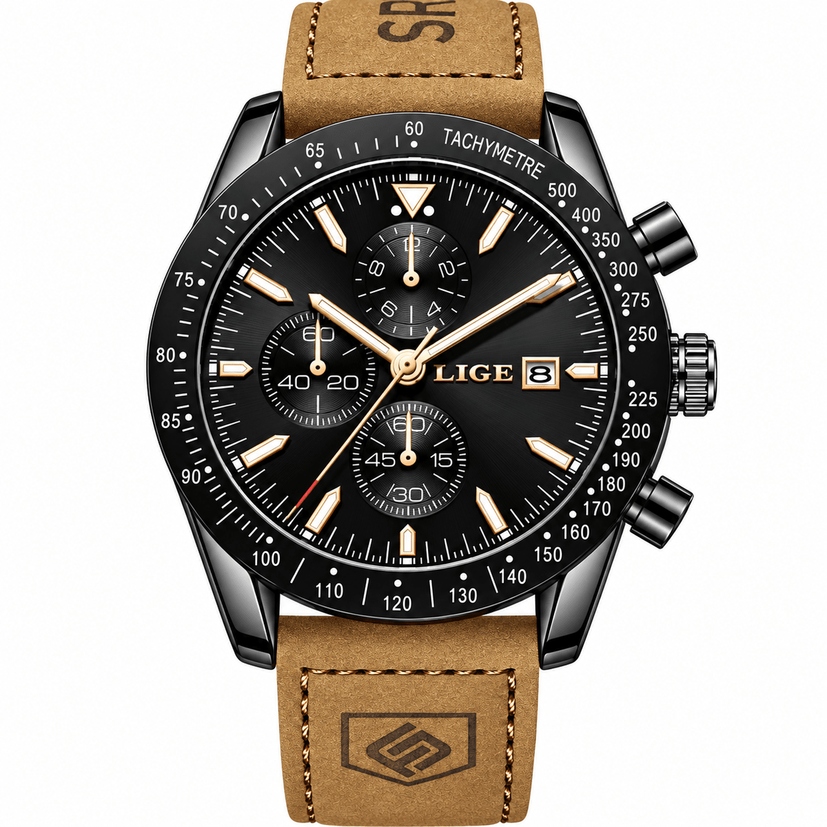 Luxury Men's Leather Watch – Elegant Design and Premium Finish – MONTARIAN Luxury Men's Leather Watch – Elegant Design and Premium Finish – MONTARIAN Black