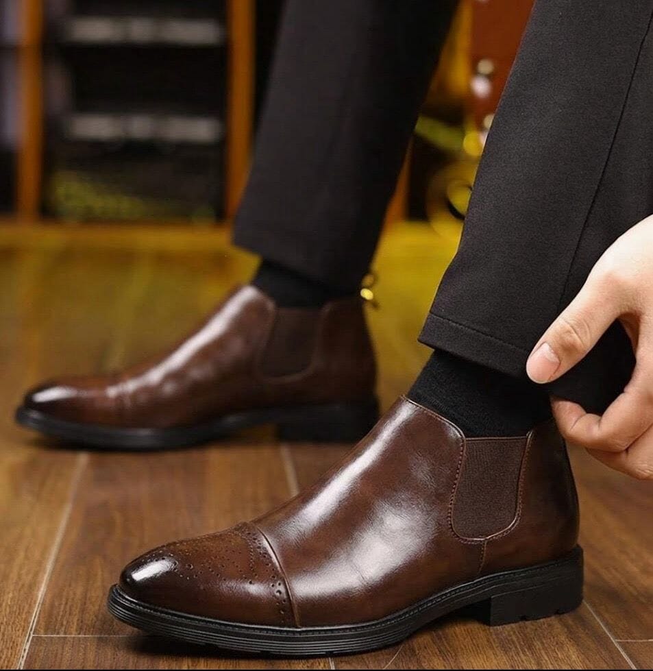 Mavietto Men's Leather Dress Shoes | Brogue Slip-On Loafers Mavietto Men's Leather Dress Shoes | Brogue Slip-On Loafers 