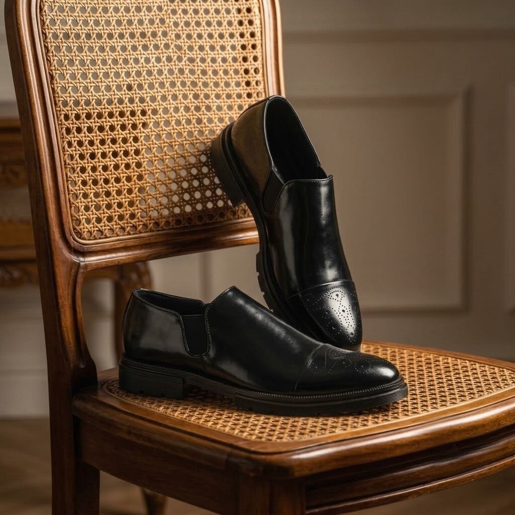 Mavietto Men's Leather Dress Shoes | Brogue Slip-On Loafers Mavietto Men's Leather Dress Shoes | Brogue Slip-On Loafers 