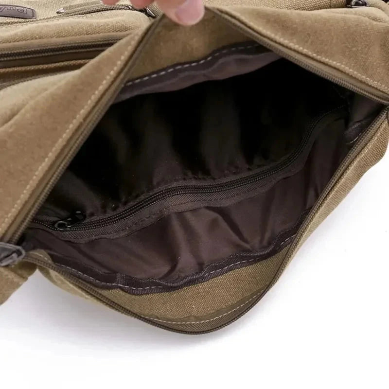 Men's Canvas Shoulder Bag Casual Tote Travel Crossbody Bag Luxury Messenger Bag High Quality Fashion Handbag Chest Bag Mavietto 