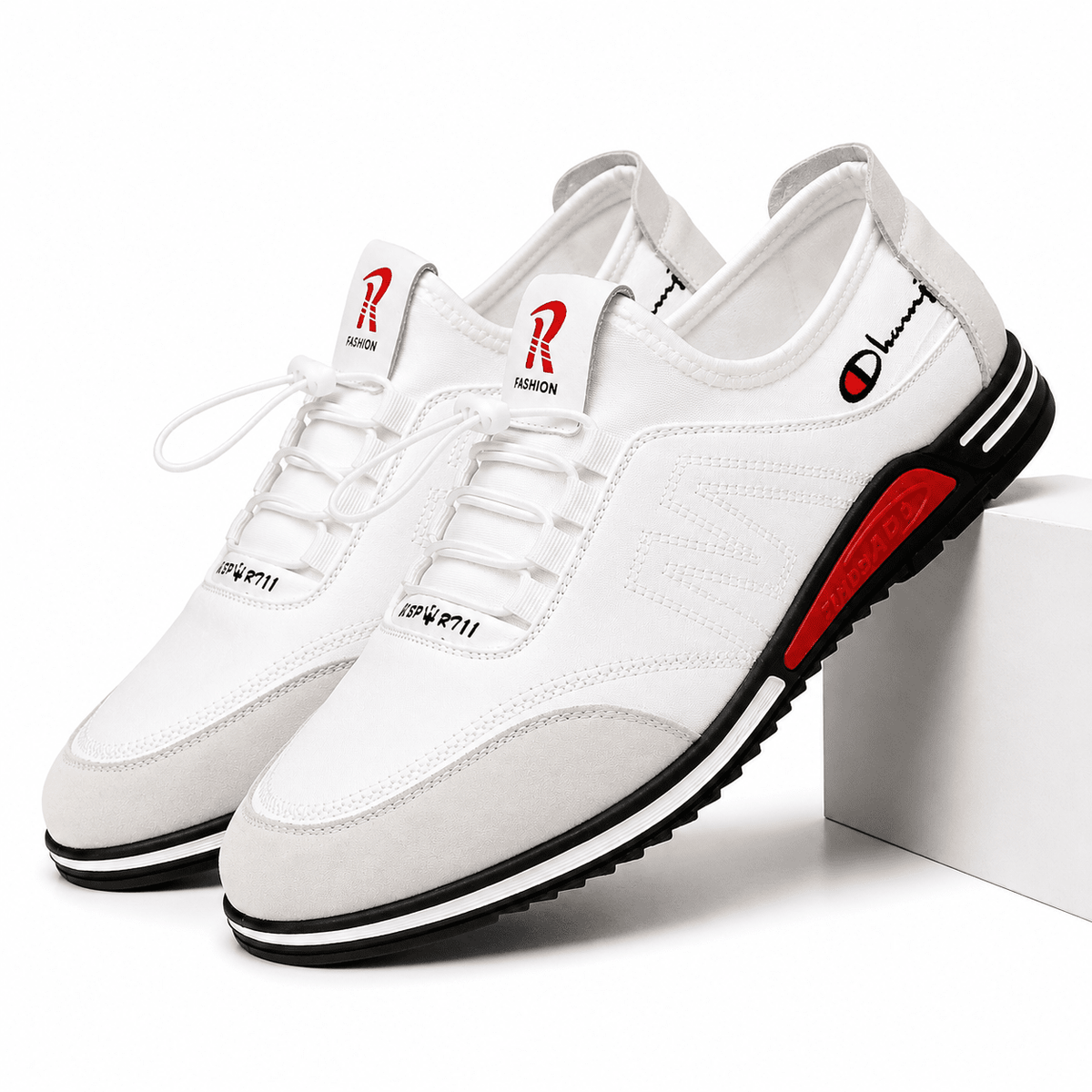Men's Casual Leather Shoes – Lightweight, Breathable & Soft Sole | MELVANIO Men's Casual Leather Shoes – Lightweight, Breathable & Soft Sole | MELVANIO White