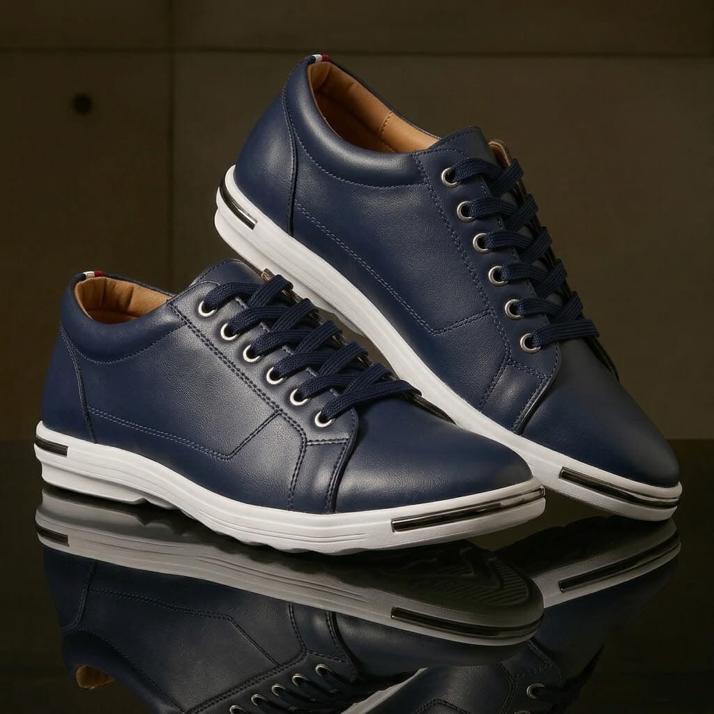 Men's Casual Leather Sneakers, Comfortable and Breathable - Zorcrest Men's Casual Leather Sneakers, Comfortable and Breathable - Zorcrest Mavietto 