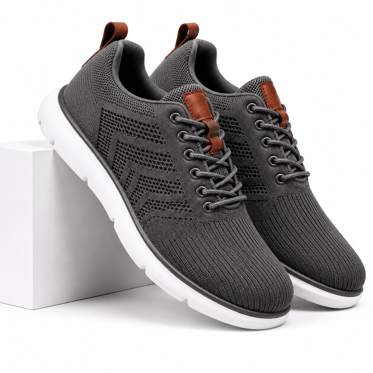 Men's Casual Sneakers with Breathable Mesh and Modern Design – Raphaëll Men's Casual Sneakers with Breathable Mesh and Modern Design – Raphaëll Dark Gray