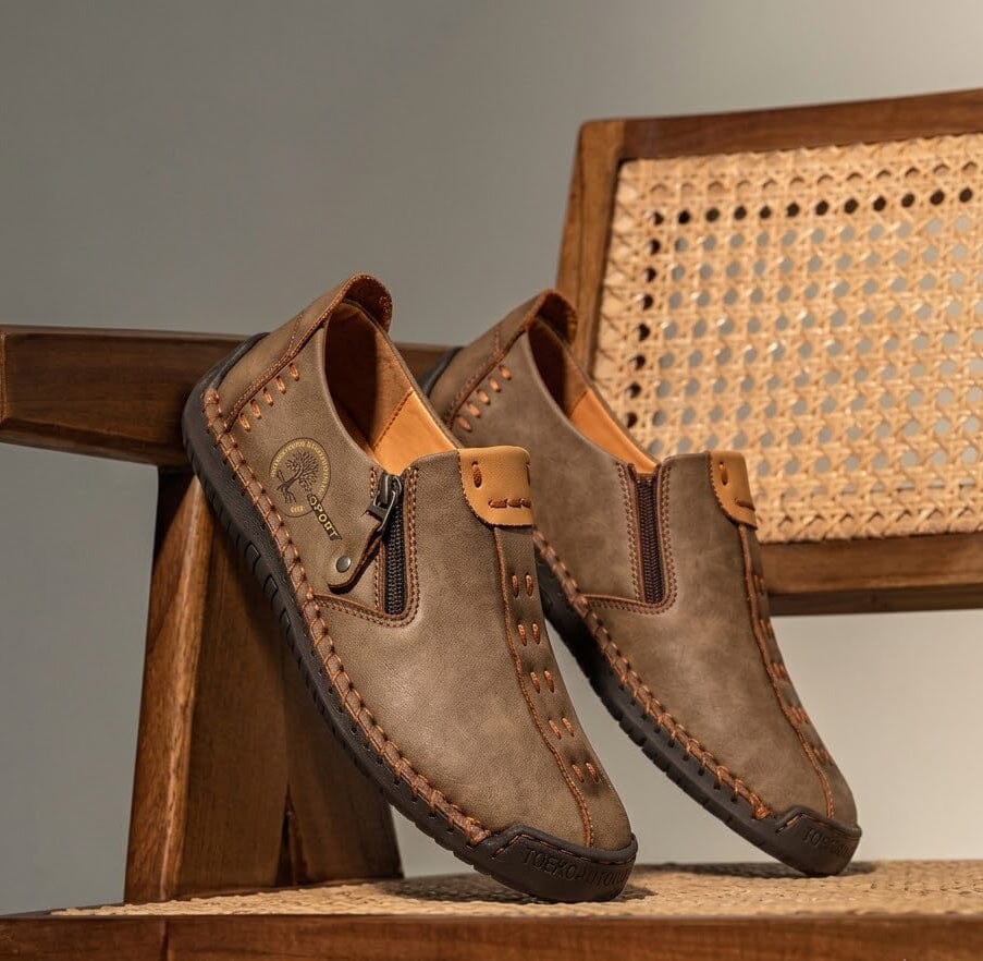 Men's Casual Suede Leather Loafers - Handmade Slip-On Moccasins, Breathable & Lightweight Walking Shoes | Marzello Men's Casual Suede Leather Loafers - Handmade Slip-On Moccasins, Breathable & Lightweight Walking Shoes | Marzello 