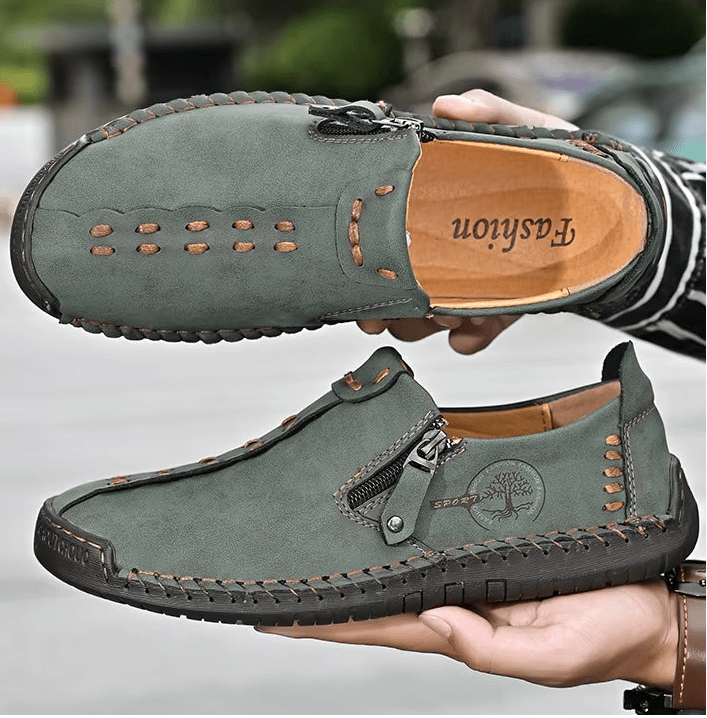 Men's Casual Suede Leather Loafers - Handmade Slip-On Moccasins, Breathable & Lightweight Walking Shoes | Marzello Men's Casual Suede Leather Loafers - Handmade Slip-On Moccasins, Breathable & Lightweight Walking Shoes | Marzello 