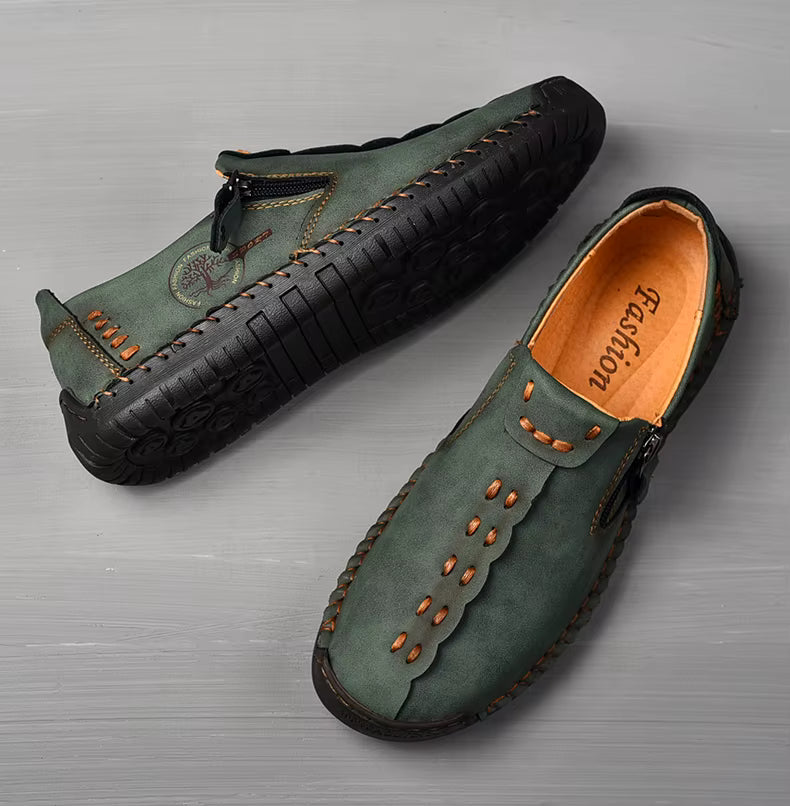 Men's Casual Suede Leather Loafers - Handmade Slip-On Moccasins, Breathable & Lightweight Walking Shoes | Marzello Men's Casual Suede Leather Loafers - Handmade Slip-On Moccasins, Breathable & Lightweight Walking Shoes | Marzello 
