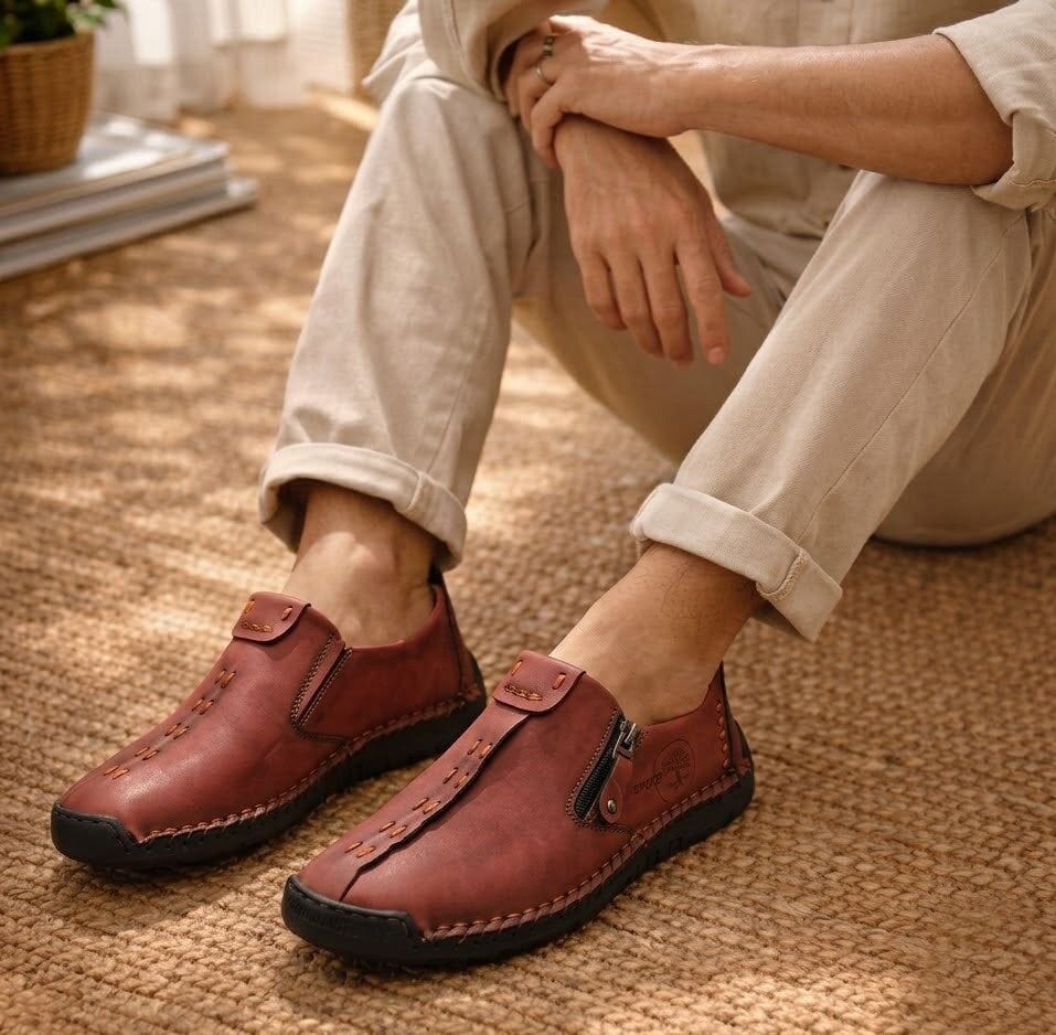 Men's Casual Suede Leather Loafers - Handmade Slip-On Moccasins, Breathable & Lightweight Walking Shoes | Marzello Men's Casual Suede Leather Loafers - Handmade Slip-On Moccasins, Breathable & Lightweight Walking Shoes | Marzello 
