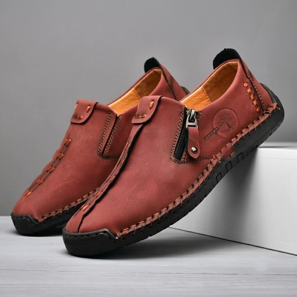 Men's Casual Suede Leather Loafers - Handmade Slip-On Moccasins, Breathable & Lightweight Walking Shoes | Marzello Men's Casual Suede Leather Loafers - Handmade Slip-On Moccasins, Breathable & Lightweight Walking Shoes | Marzello 