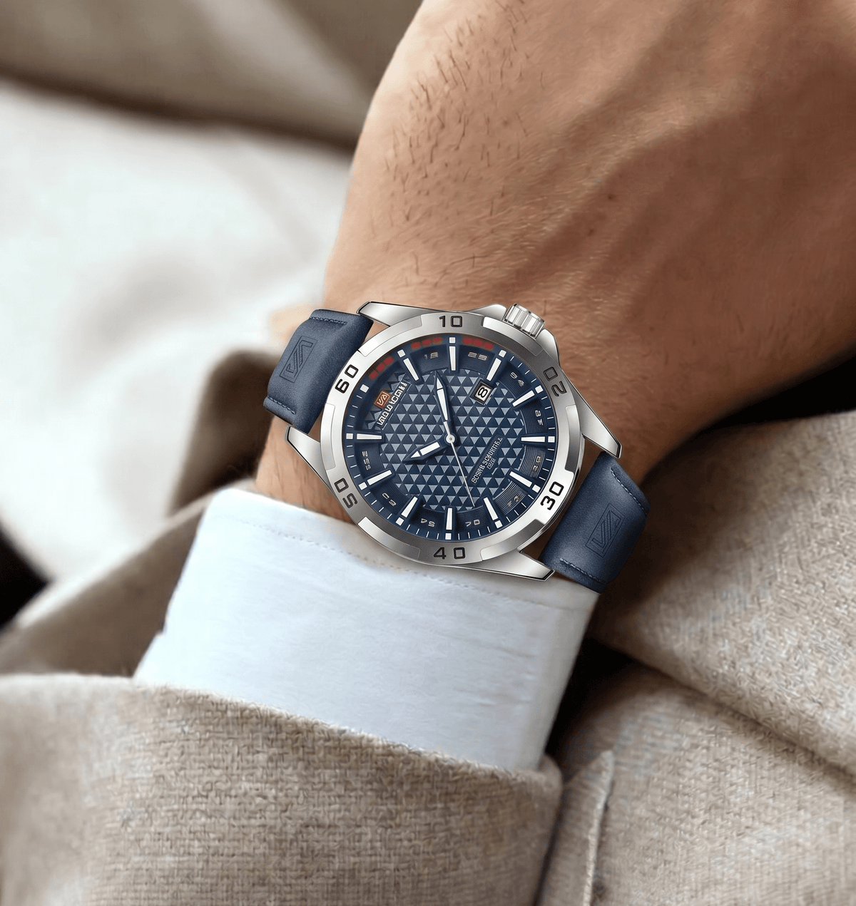 Men’s Casual Watch with Leather Strap – Ronan Alric Men’s Casual Watch with Leather Strap – Ronan Alric 