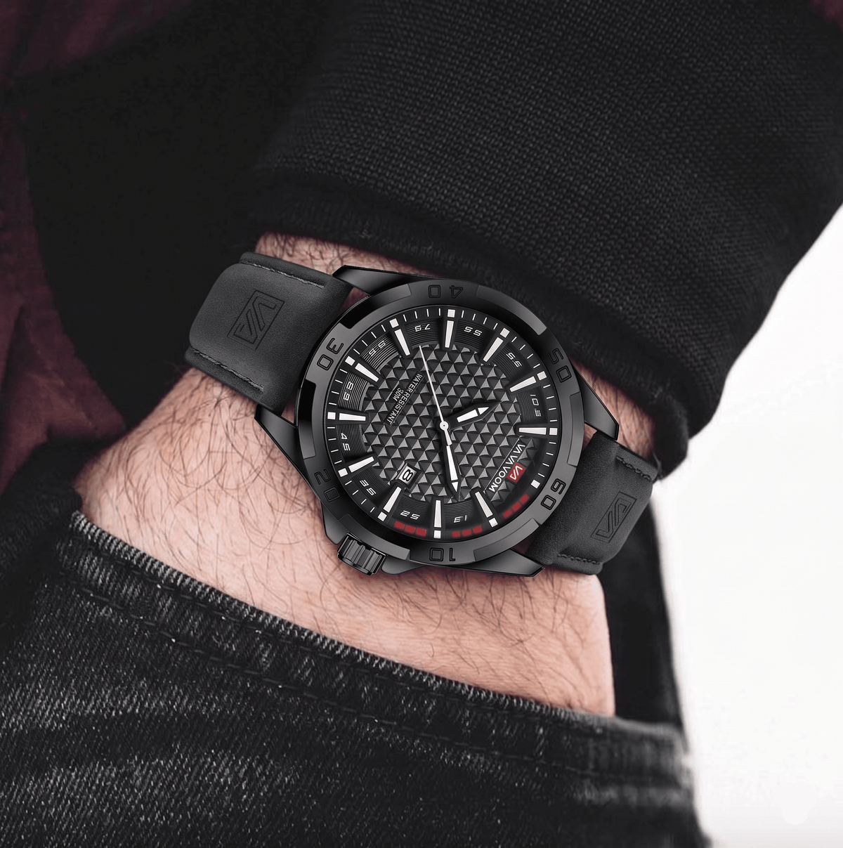 Men’s Casual Watch with Leather Strap – Ronan Alric Men’s Casual Watch with Leather Strap – Ronan Alric 
