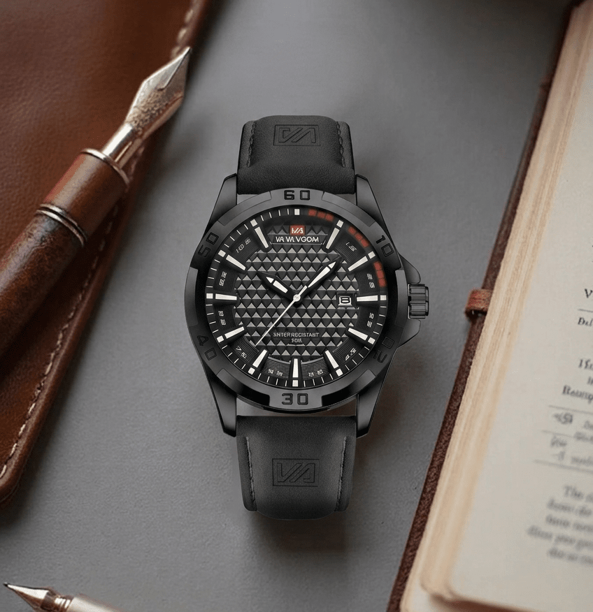 Men’s Casual Watch with Leather Strap – Ronan Alric Men’s Casual Watch with Leather Strap – Ronan Alric 