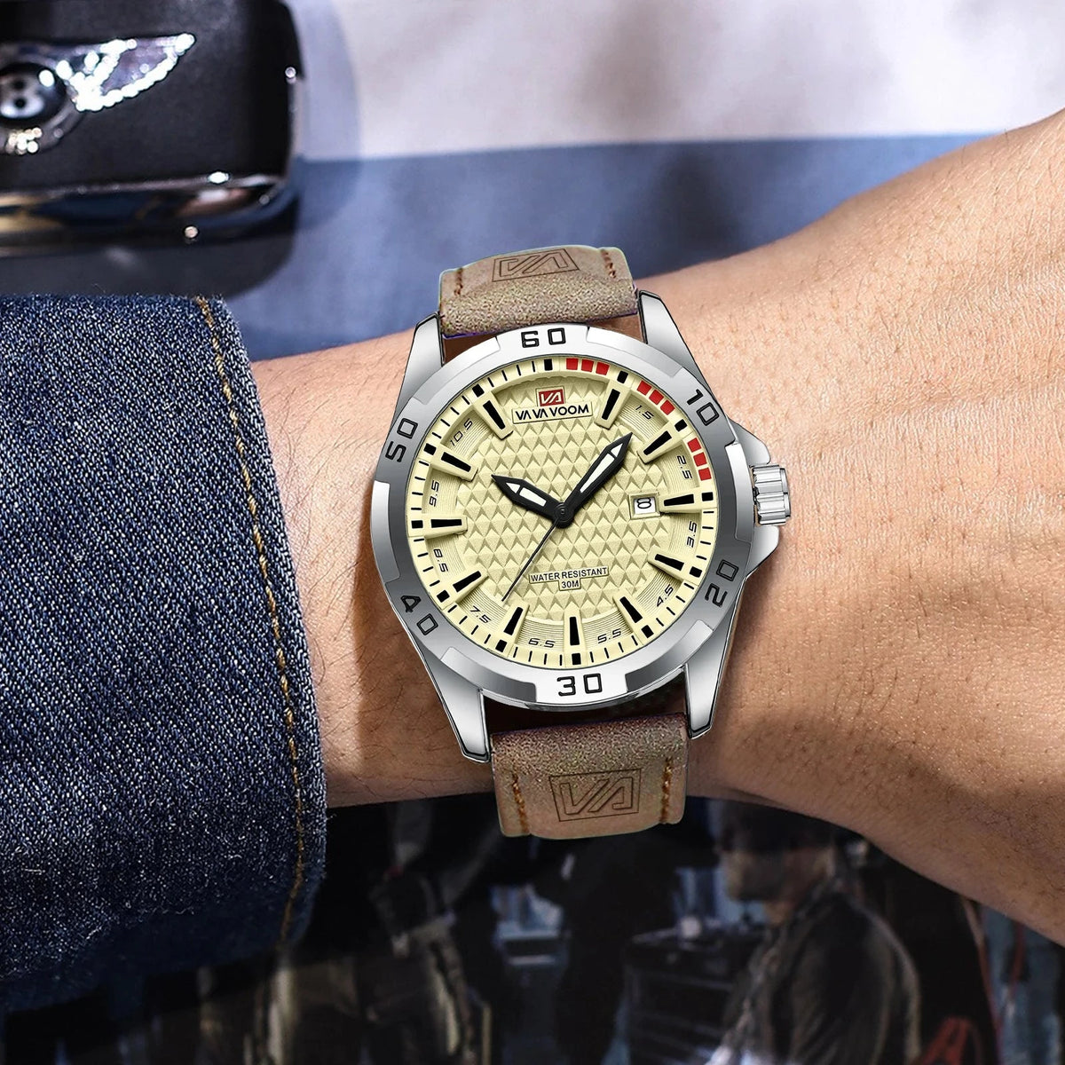 Men’s Casual Watch with Leather Strap – Ronan Alric Men’s Casual Watch with Leather Strap – Ronan Alric 
