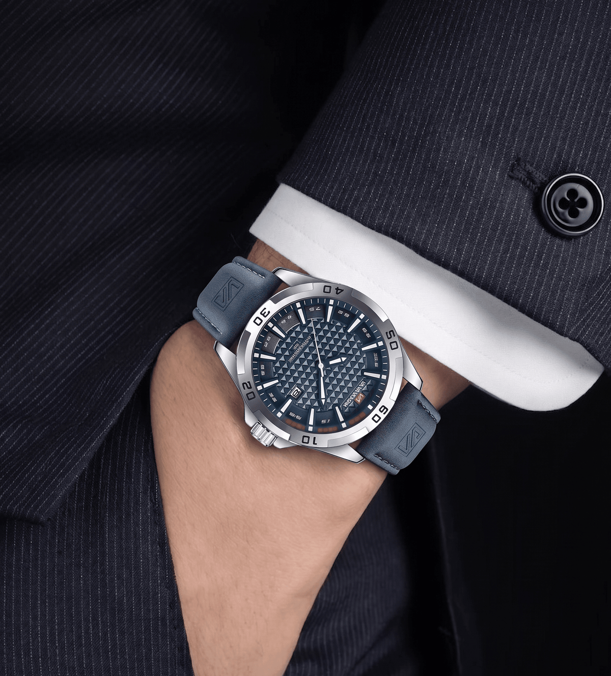 Men’s Casual Watch with Leather Strap – Ronan Alric Men’s Casual Watch with Leather Strap – Ronan Alric 