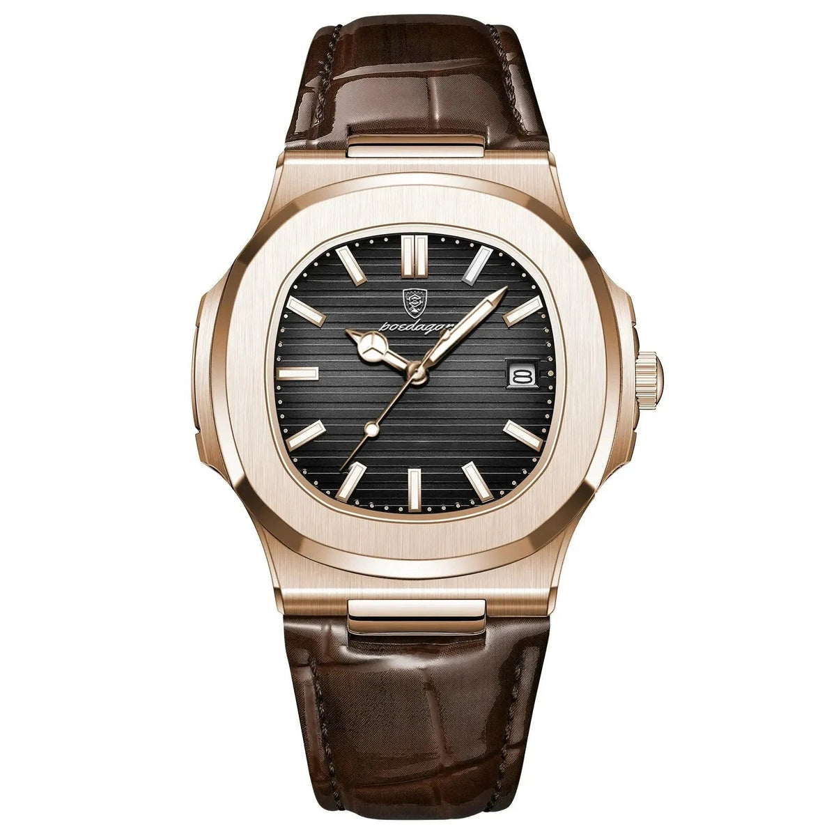 Men’s Classic Leather Strap Watch – Nobre Mavietto Men’s Classic Leather Strap Watch – Nobre Mavietto Rose Gold