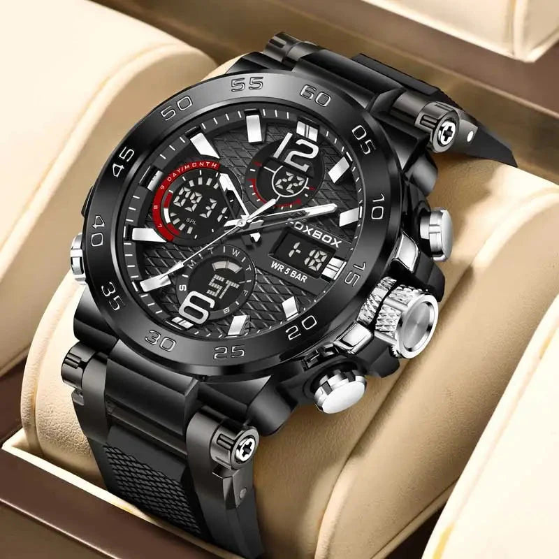Men's Elegant and Versatile Watch with Multiple Functions - Noctyron Men's Elegant and Versatile Watch with Multiple Functions - Noctyron Black