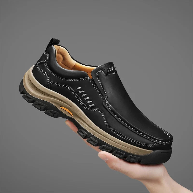 Men's Hand-Stitched Fashion Loafers, Solid Color Low-Top Casual Shoes, Simple Trendy Slip-On Sneakers, Men's Shoes for All Seasons, Daily Office Business Shoes, Large Size Men's Shoes Mavietto Store 