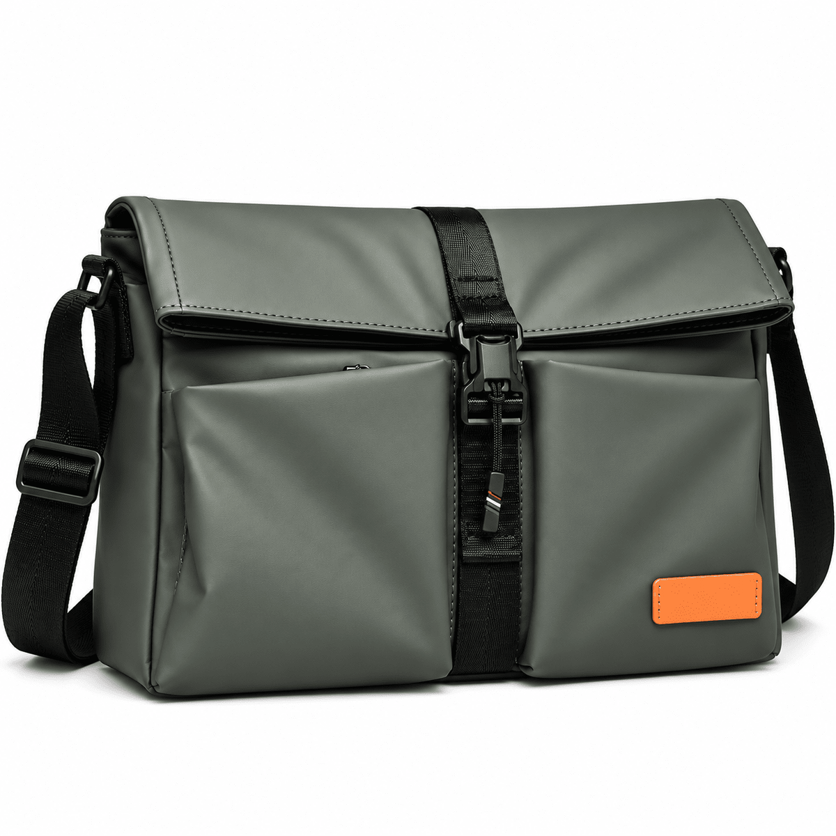 Men's Leather Crossbody Bag with Multiple Pockets and Elegant Design — BRENNAN Men's Leather Crossbody Bag with Multiple Pockets and Elegant Design — BRENNAN 