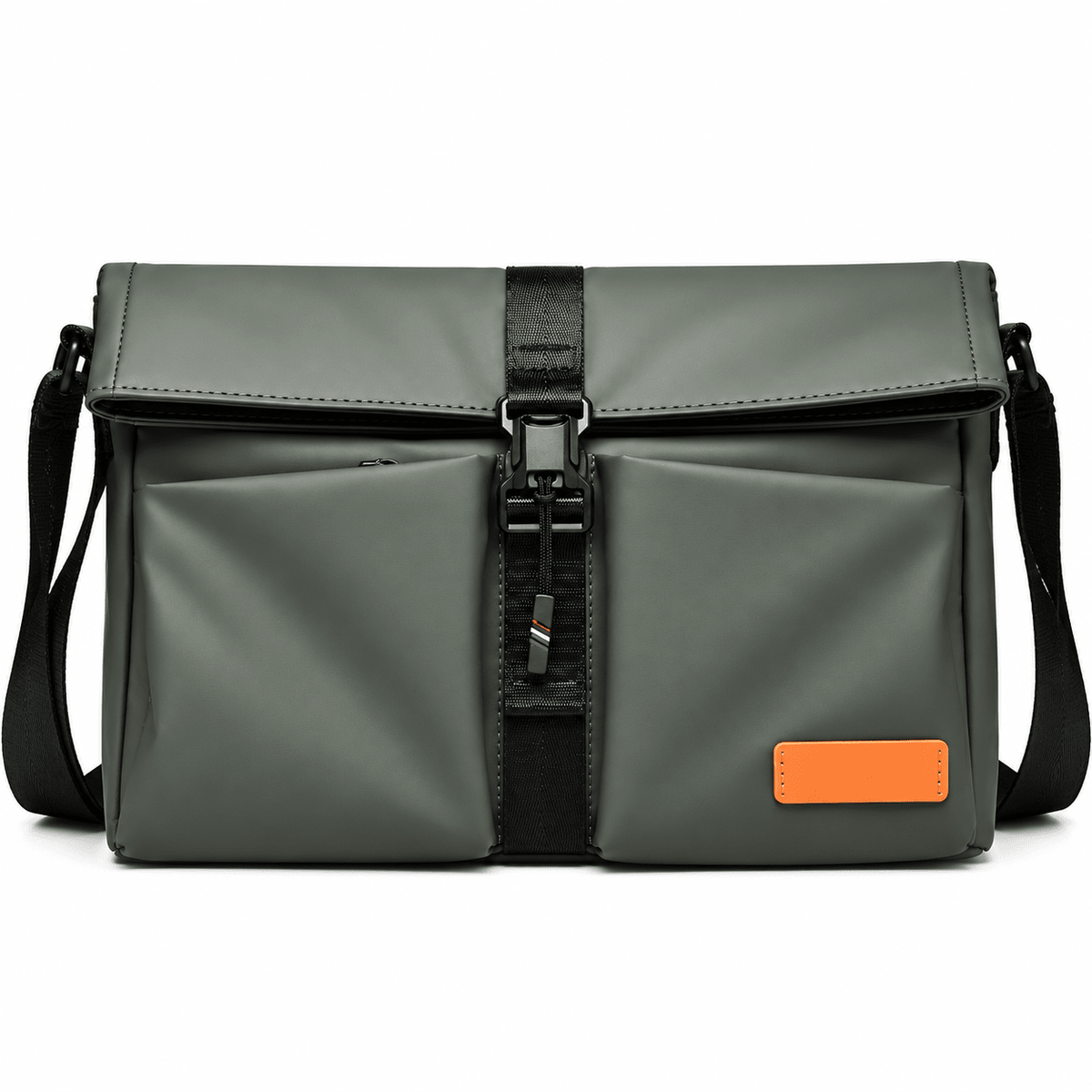 Men's Leather Crossbody Bag with Multiple Pockets and Elegant Design — BRENNAN Men's Leather Crossbody Bag with Multiple Pockets and Elegant Design — BRENNAN Green