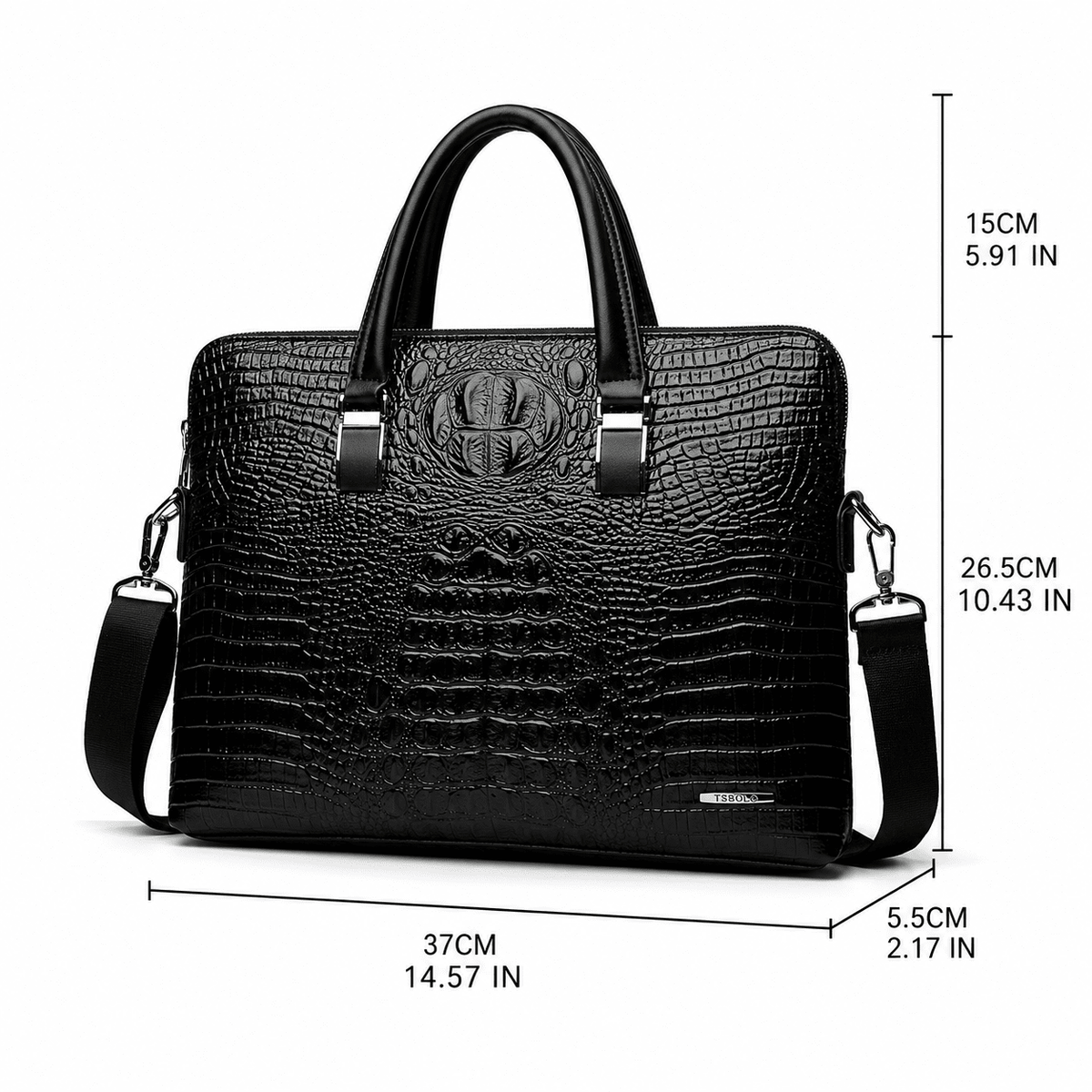 Men’s Leather Executive Briefcase – Elegant, Spacious & Crocodile Design | VALLÉZION Men’s Leather Executive Briefcase – Elegant, Spacious & Crocodile Design | VALLÉZION 